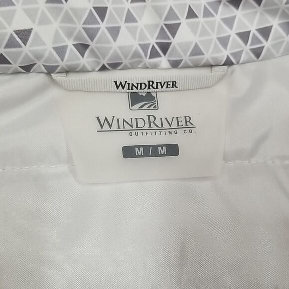 Wind River Jacket Women's Medium Front Zippe Pocket Geometrical Light Puffer - Picture 2 of 10